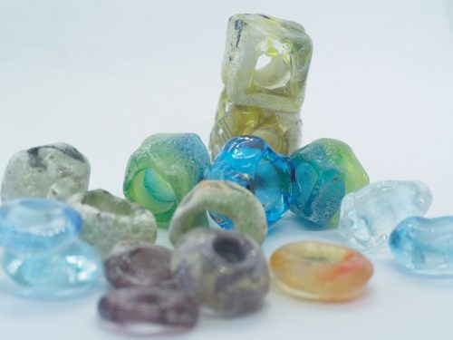 range of handmade glass emubeads